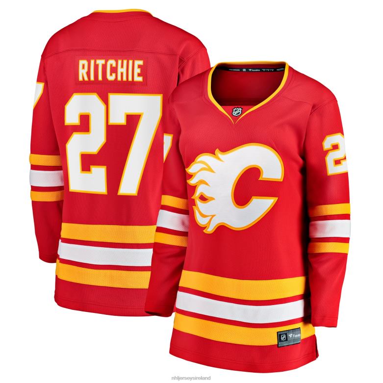 NHL Women Calgary Flames Nick Ritchie Fanatics Branded Red Home Breakaway Jersey D002V1510 Clothing