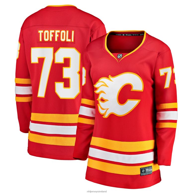 NHL Women Calgary Flames Tyler Toffoli Fanatics Branded Red Home Breakaway Player Jersey D002V1336 Clothing