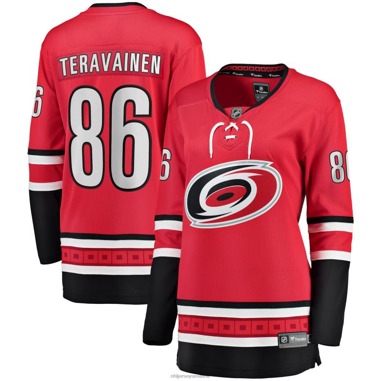 NHL Women Carolina Hurricanes Teuvo Teravainen Fanatics Branded Red Home Breakaway Player Jersey D002V1552 Clothing