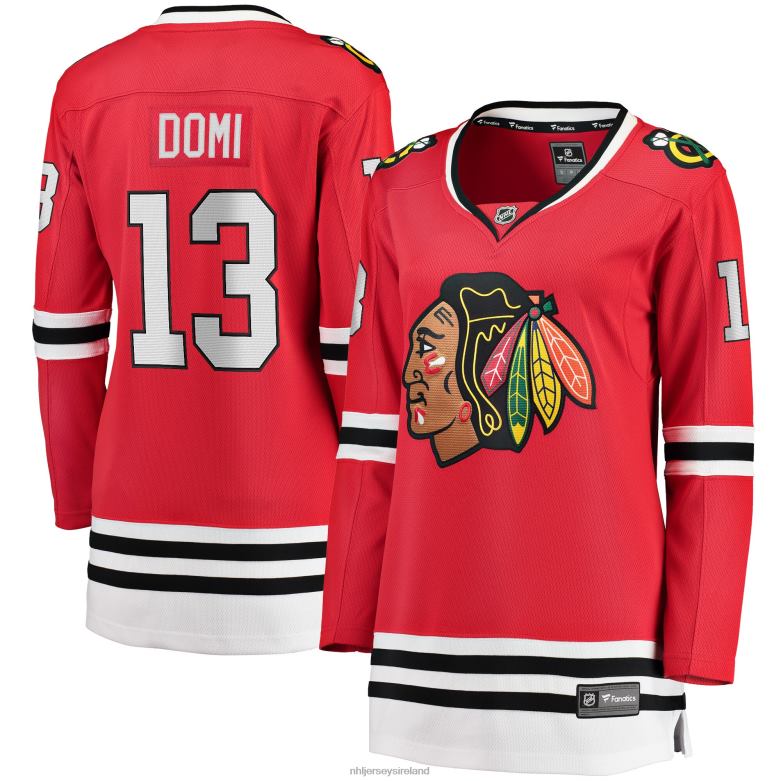 NHL Women Chicago Blackhawks Max Domi Fanatics Branded Red Home Breakaway Player Jersey D002V1507 Clothing