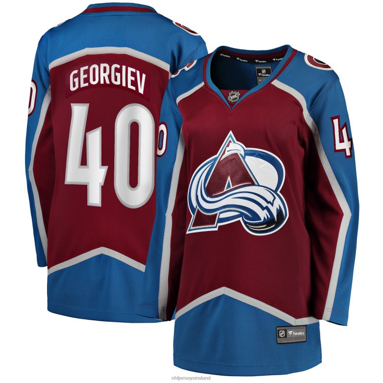 NHL Women Colorado Avalanche Alexandar Georgiev Fanatics Branded Burgundy Home Breakaway Player Jersey D002V338 Clothing