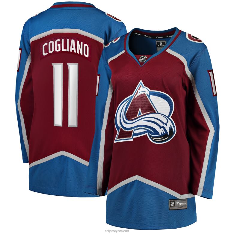 NHL Women Colorado Avalanche Andrew Cogliano Fanatics Branded Burgundy Home Breakaway Player Jersey D002V1543 Clothing