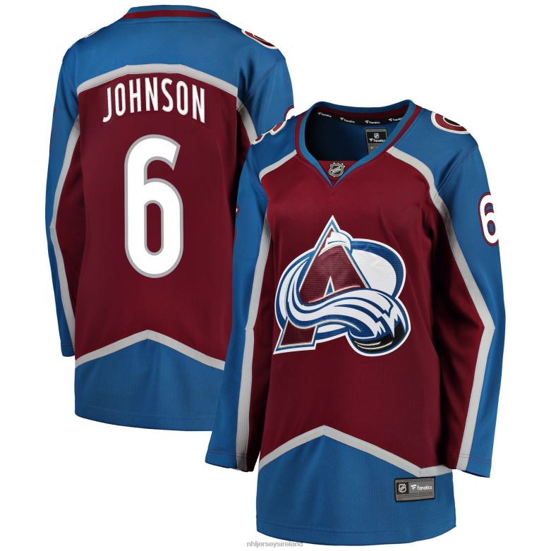 NHL Women Colorado Avalanche Erik Johnson Fanatics Branded Burgundy Breakaway Player Jersey D002V1690 Clothing