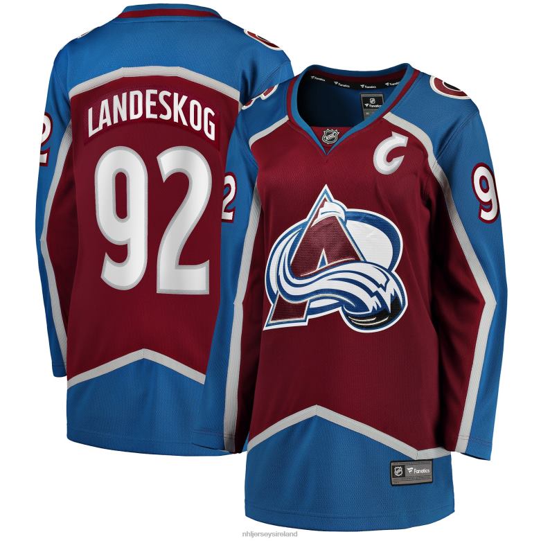NHL Women Colorado Avalanche Gabriel Landeskog Fanatics Branded Burgundy Home Premier Breakaway Player Jersey D002V1174 Clothing