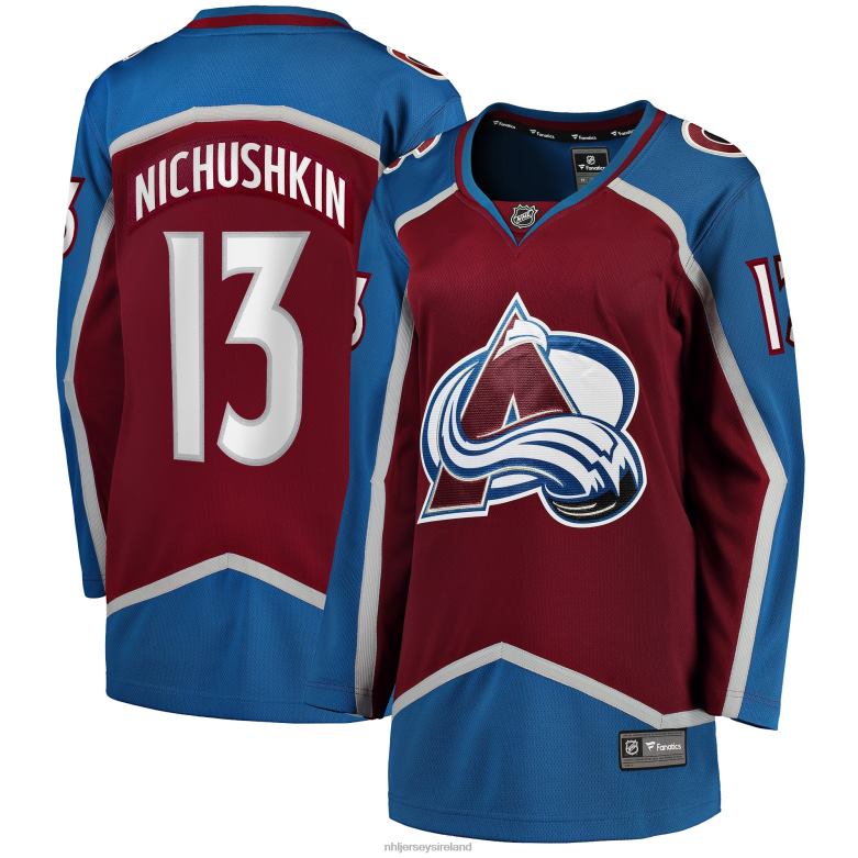 NHL Women Colorado Avalanche Valeri Nichushkin Fanatics Branded Burgundy Home Breakaway Player Jersey D002V329 Clothing