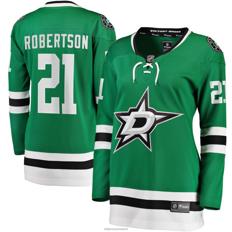 NHL Women Dallas Stars Jason Robertson Fanatics Branded Kelly Green 2017/18 Home Breakaway Jersey D002V194 Clothing