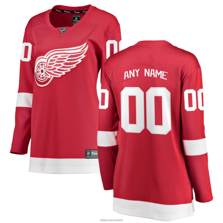 NHL Women Detroit Red Wings Fanatics Branded Red Home Breakaway Custom Jersey D002V632 Clothing