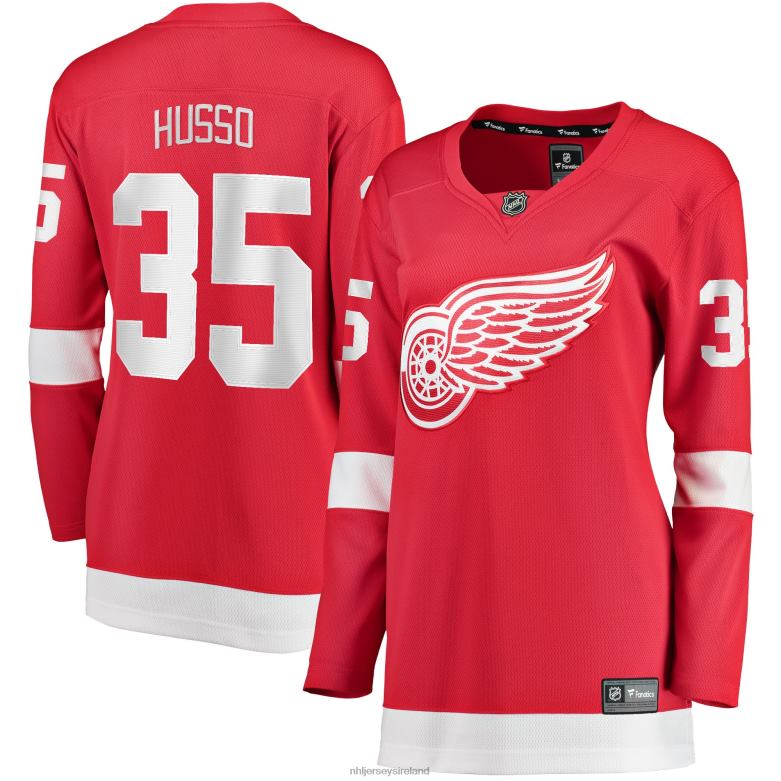 NHL Women Detroit Red Wings Ville Husso Fanatics Branded Red Home Breakaway Player Jersey D002V1018 Clothing