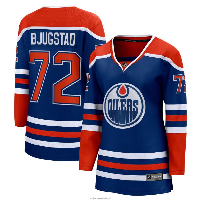NHL Women Edmonton Oilers Nick Bjugstad Fanatics Branded Royal Home Breakaway Jersey D002V1342 Clothing