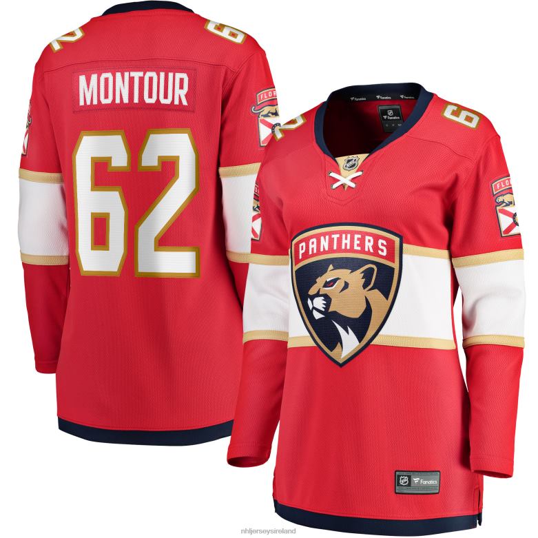 NHL Women Florida Panthers Brandon Montour Fanatics Branded Red Home Breakaway Player Jersey D002V2159 Clothing