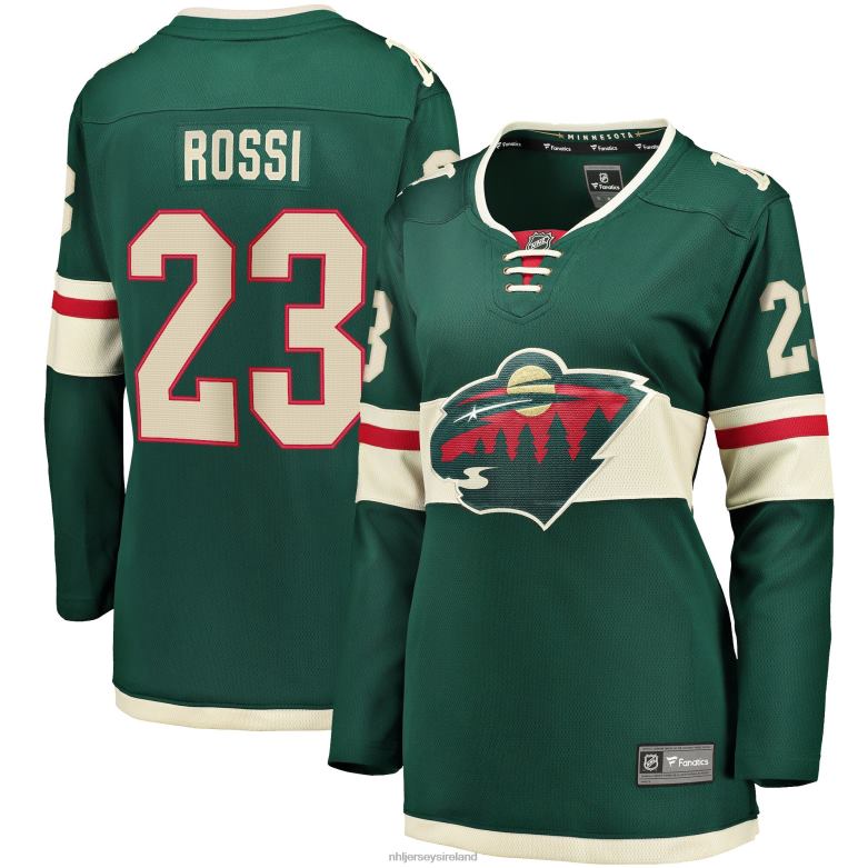 NHL Women Minnesota Wild Marco Rossi Fanatics Branded Green Home Breakaway Player Jersey D002V1399 Clothing