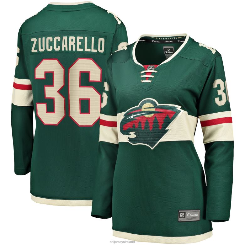 NHL Women Minnesota Wild Mats Zuccarello Fanatics Branded Green 2017 Breakaway Player Jersey D002V586 Clothing