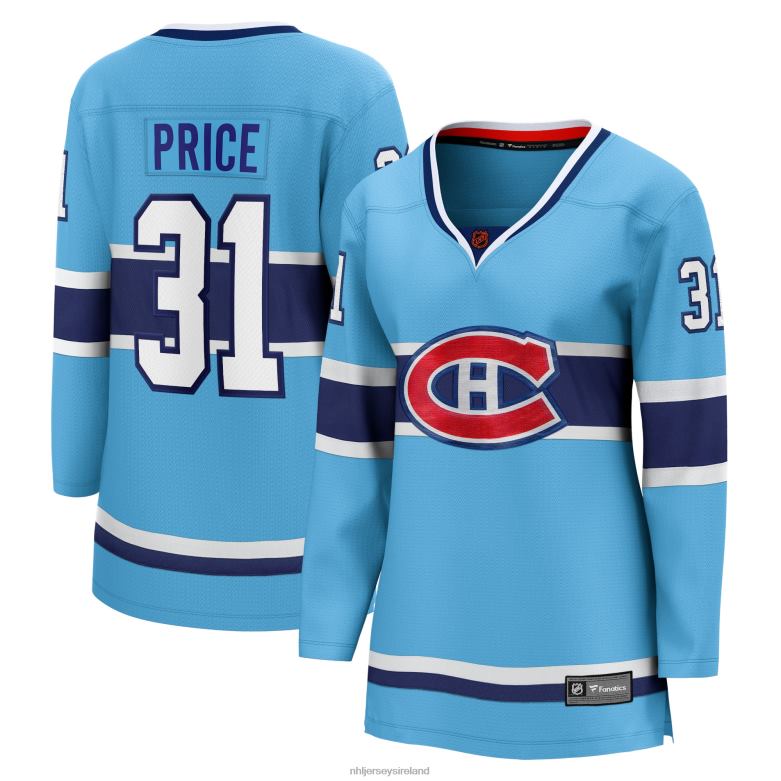 NHL Women Montreal Canadiens Carey Price Fanatics Branded Light Blue Special Edition 2.0 Breakaway Player Jersey D002V1625 Clothing