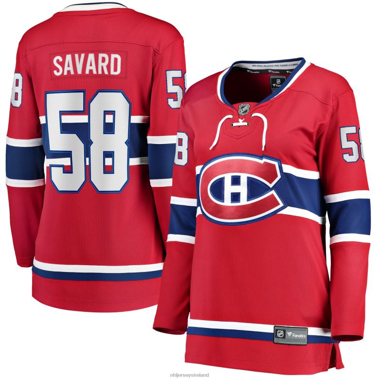 NHL Women Montreal Canadiens David Savard Fanatics Branded Red Home Breakaway Player Jersey D002V2133 Clothing