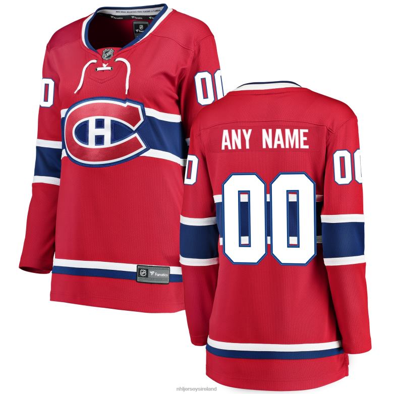 NHL Women Montreal Canadiens Fanatics Branded Red Home Breakaway Custom Jersey D002V1134 Clothing