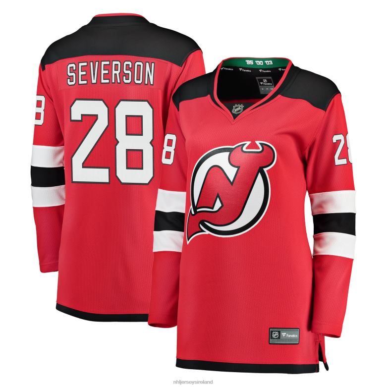 NHL Women New Jersey Devils Damon Severson Fanatics Branded Red Breakaway Jersey D002V2405 Clothing