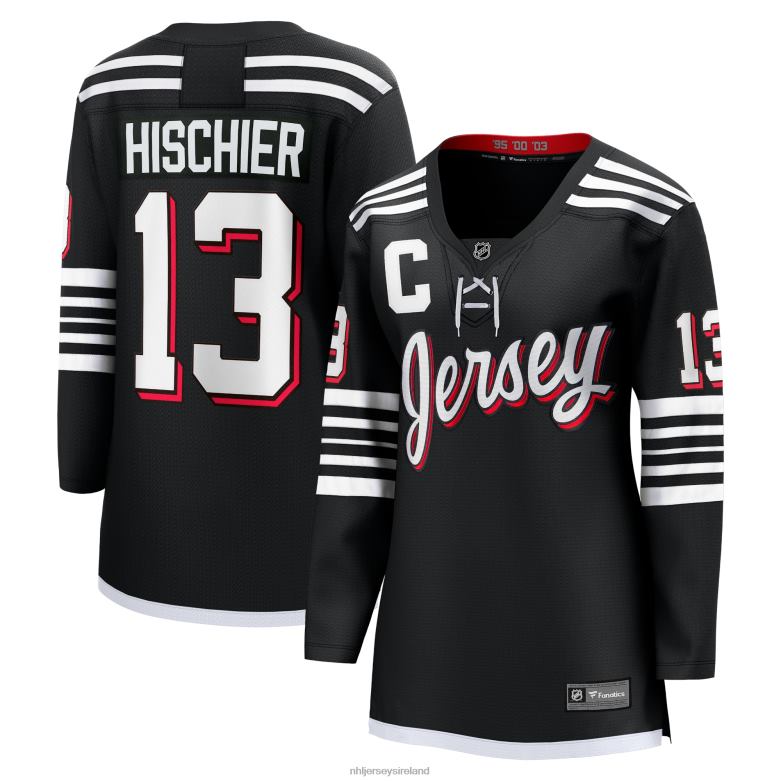 NHL Women New Jersey Devils Nico Hischier Fanatics Branded Black Alternate Premier Breakaway Player Jersey D002V191 Clothing