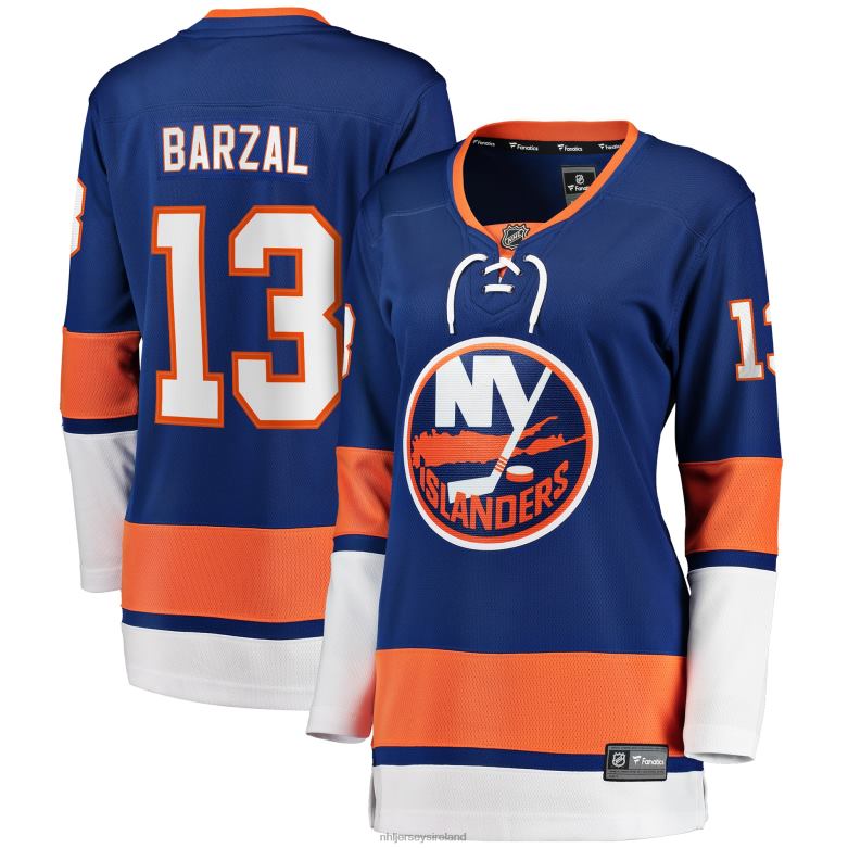 NHL Women New York Islanders Mathew Barzal Fanatics Branded Royal Home Premier Breakaway Player Jersey D002V1007 Clothing