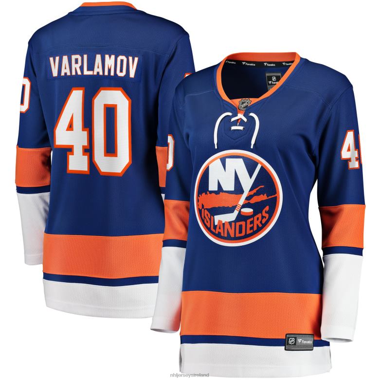 NHL Women New York Islanders Semyon Varlamov Fanatics Branded Royal Home Breakaway Jersey D002V2336 Clothing