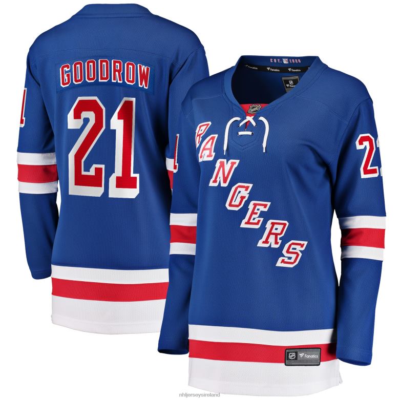 NHL Women New York Rangers Barclay Goodrow Fanatics Branded Blue Home Breakaway Player Jersey D002V1309 Clothing