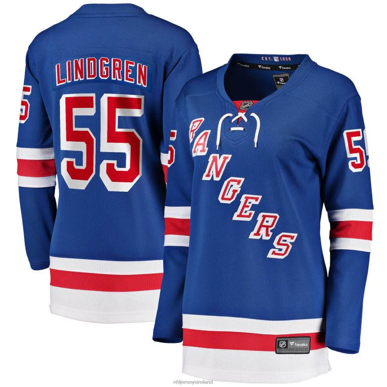 NHL Women New York Rangers Ryan Lindgren Fanatics Branded Blue 2017/18 Home Breakaway Jersey D002V774 Clothing