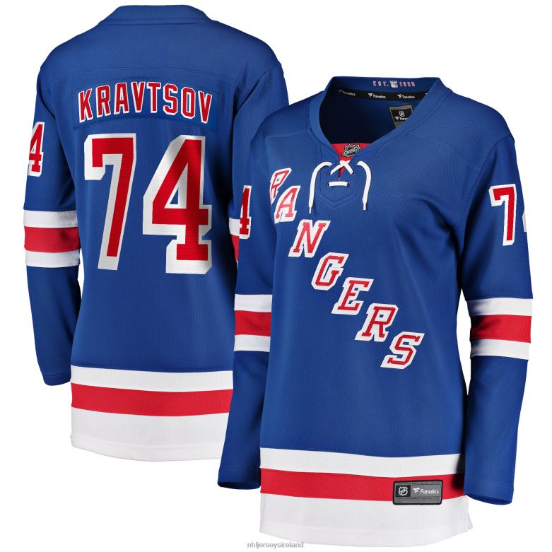 NHL Women New York Rangers Vitali Kravtsov Fanatics Branded Blue 2017/18 Home Breakaway Jersey D002V2228 Clothing