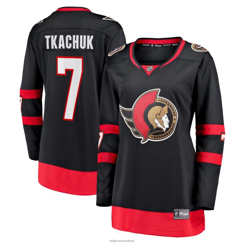 NHL Women Ottawa Senators Brady Tkachuk Fanatics Branded Black Home 2020/21 Premier Breakaway Player Jersey D002V1599 Clothing