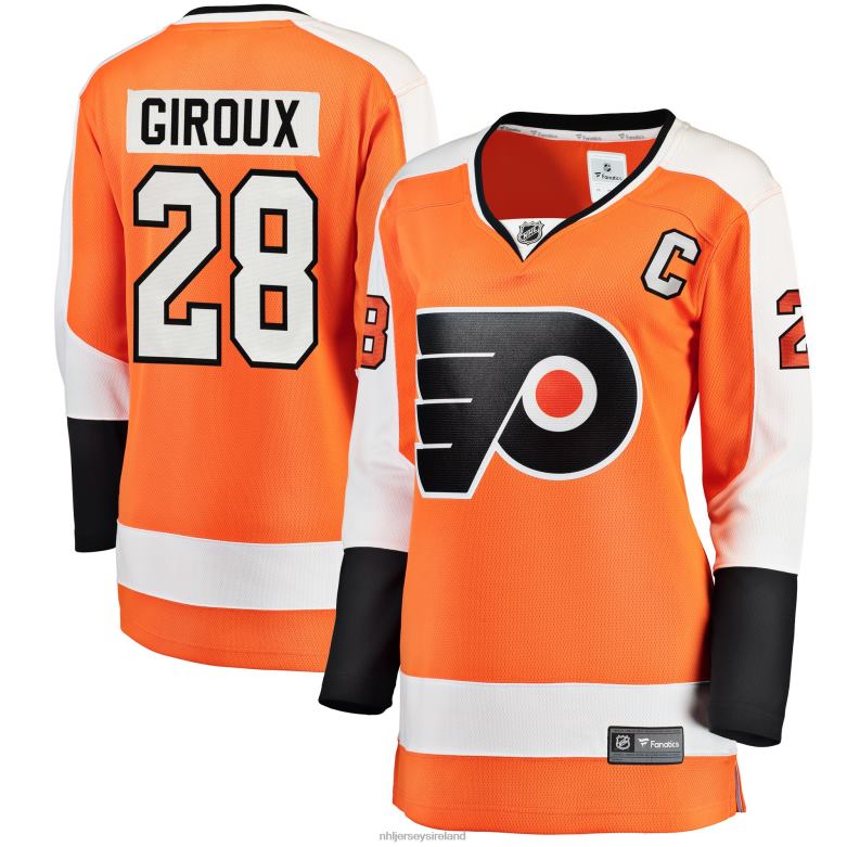 NHL Women Philadelphia Flyers Claude Giroux Fanatics Branded Orange Home Breakaway Player Jersey D002V1295 Clothing