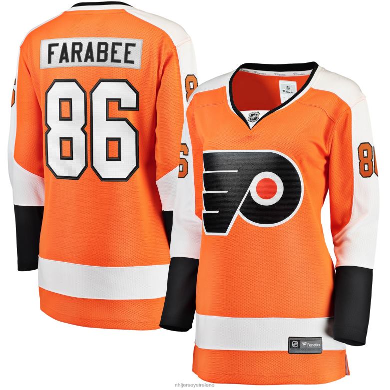 NHL Women Philadelphia Flyers Joel Farabee Fanatics Branded Orange Home Breakaway Player Jersey D002V1966 Clothing