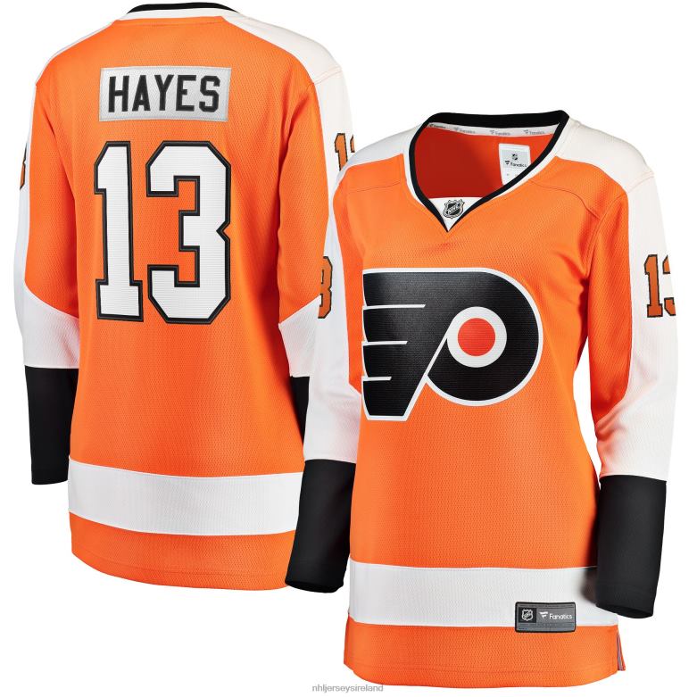NHL Women Philadelphia Flyers Kevin Hayes Fanatics Branded Orange Home Breakaway Jersey D002V1768 Clothing