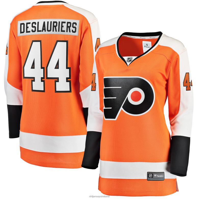 NHL Women Philadelphia Flyers Nicolas Deslauriers Fanatics Branded Orange Home Breakaway Player Jersey D002V1648 Clothing
