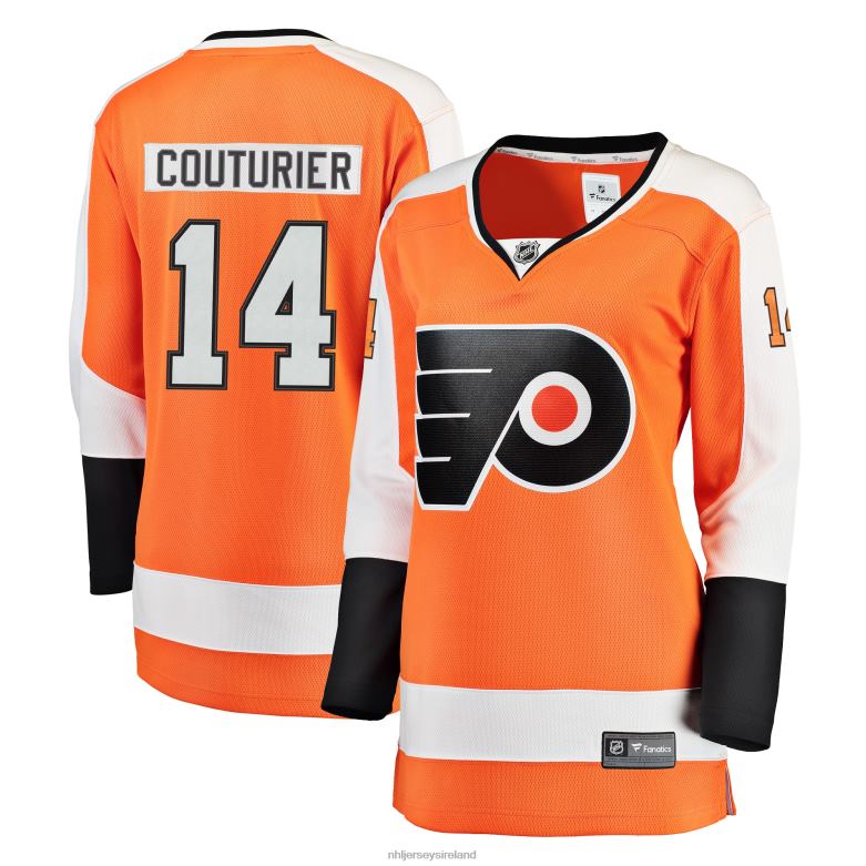 NHL Women Philadelphia Flyers Sean Couturier Fanatics Branded Orange Breakaway Player Jersey D002V1877 Clothing