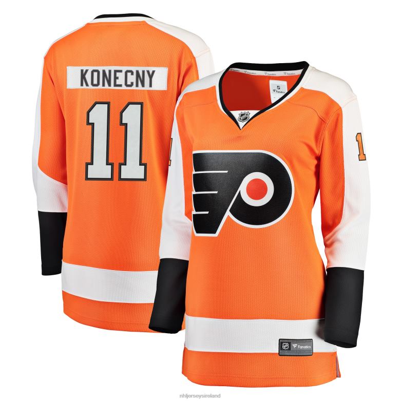 NHL Women Philadelphia Flyers Travis Konecny Fanatics Branded Orange Breakaway Player Jersey D002V2330 Clothing