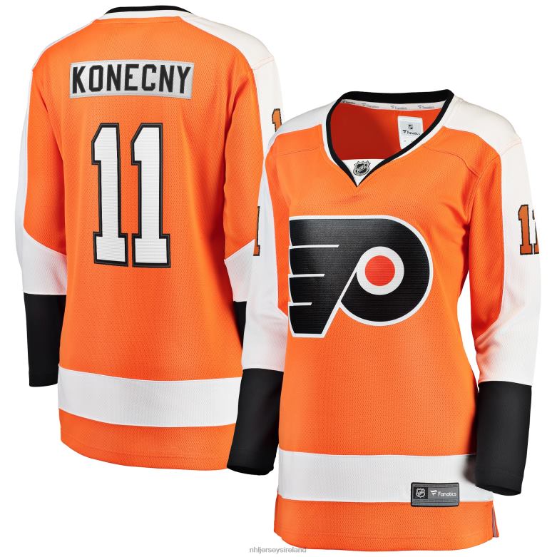 NHL Women Philadelphia Flyers Travis Konecny Fanatics Branded Orange Home Premier Breakaway Player Jersey D002V877 Clothing