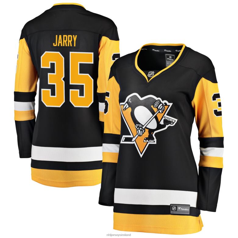 NHL Women Pittsburgh Penguins Tristan Jarry Fanatics Branded Black Premier Breakaway Player Jersey D002V1415 Clothing