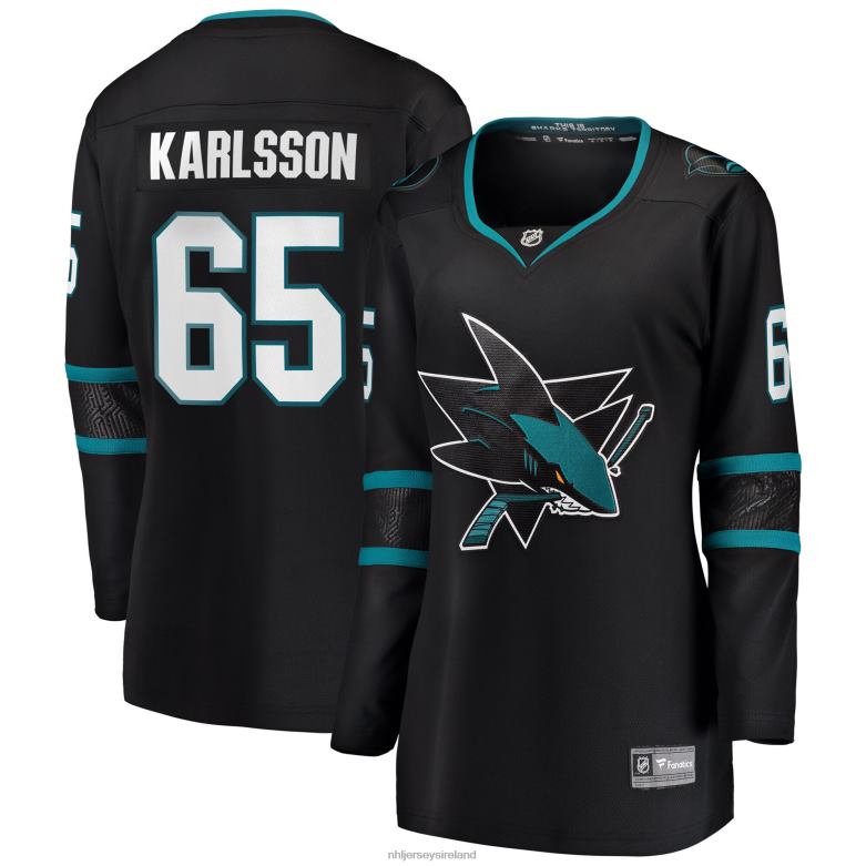 NHL Women San Jose Sharks Erik Karlsson Fanatics Branded Black Alternate Breakaway Player Jersey D002V1859 Clothing