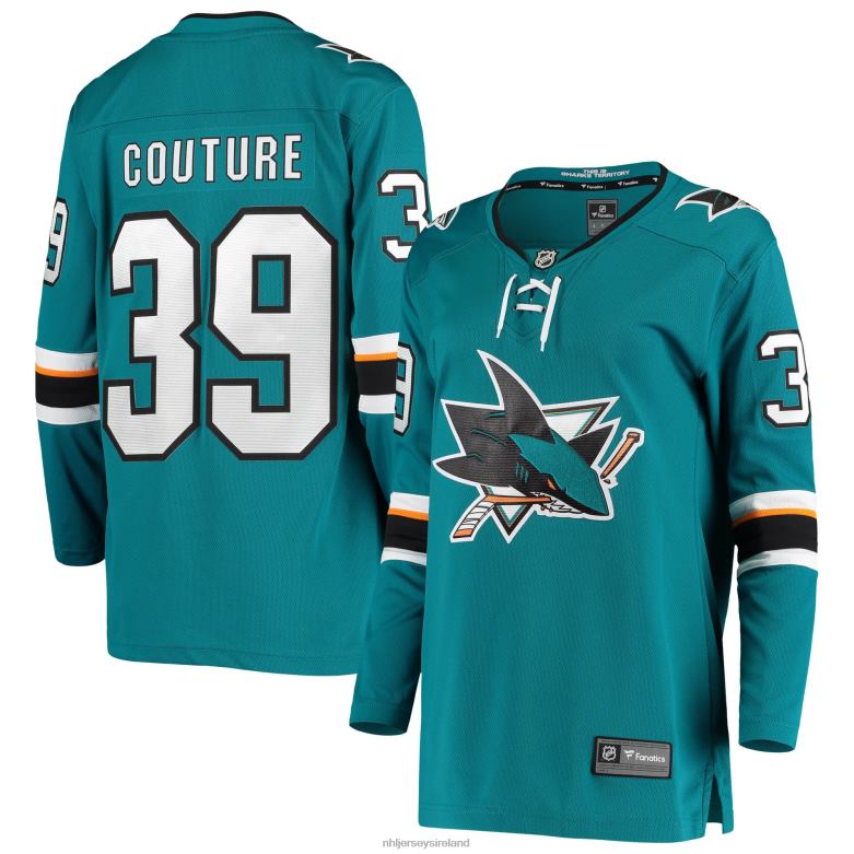 NHL Women San Jose Sharks Logan Couture Fanatics Branded Teal Breakaway Home Player Jersey D002V1234 Clothing