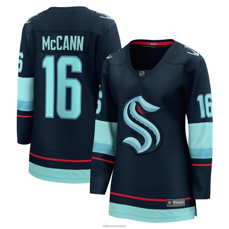 NHL Women Seattle Kraken Jared Mccann Fanatics Branded Deep Sea Blue Home Breakaway Player Jersey D002V1176 Clothing