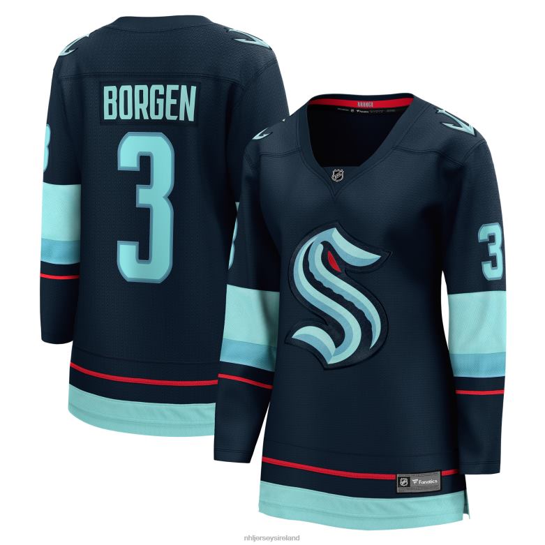 NHL Women Seattle Kraken Will Borgen Fanatics Branded Deep Sea Blue Home Breakaway Player Jersey D002V1809 Clothing