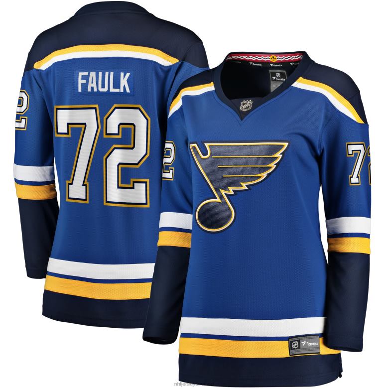 NHL Women St. Louis Blues Justin Faulk Fanatics Branded Blue Home Breakaway Player Jersey D002V1256 Clothing