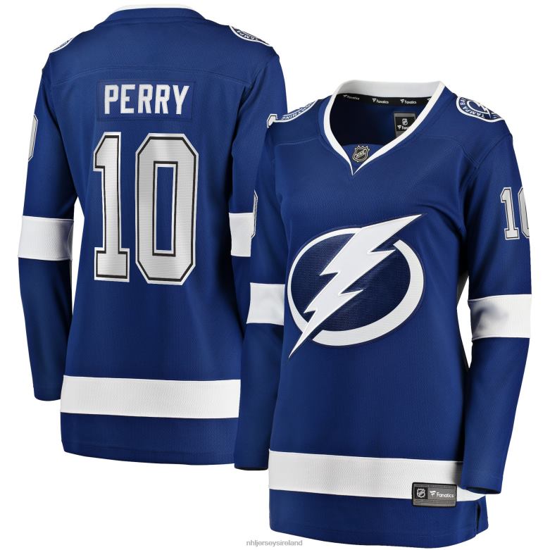 NHL Women Tampa Bay Lightning Corey Perry Fanatics Branded Blue Home Breakaway Player Jersey D002V1474 Clothing