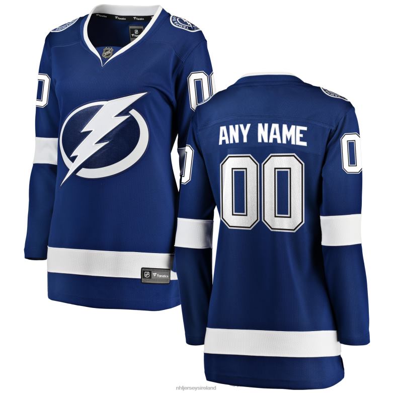 NHL Women Tampa Bay Lightning Fanatics Branded Blue Home Breakaway Custom Jersey D002V1407 Clothing