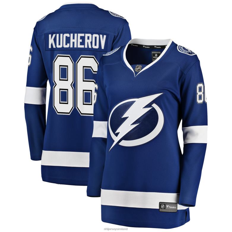 NHL Women Tampa Bay Lightning Nikita Kucherov Fanatics Branded Blue Premier Breakaway Player Jersey D002V979 Clothing