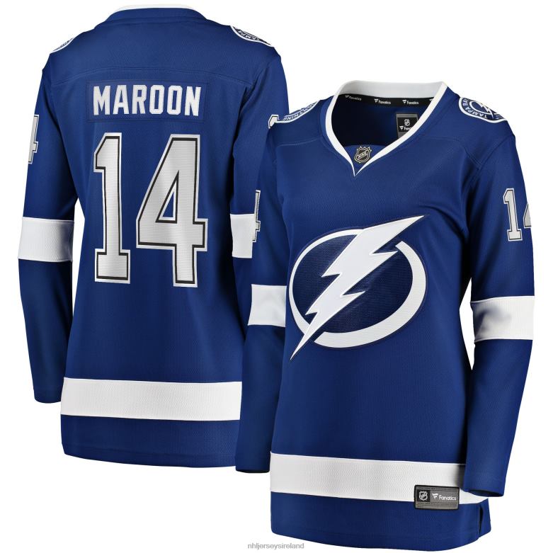 NHL Women Tampa Bay Lightning Pat Maroon Fanatics Branded Blue Home Breakaway Jersey D002V1343 Clothing