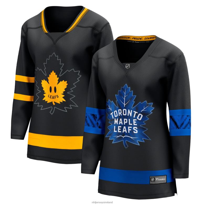 NHL Women Toronto Maple Leafs Fanatics Branded Black Alternate Premier Breakaway Reversible Blank Jersey D002V743 Clothing