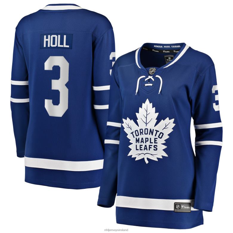 NHL Women Toronto Maple Leafs Justin Holl Fanatics Branded Blue Home Breakaway Player Jersey D002V2074 Clothing