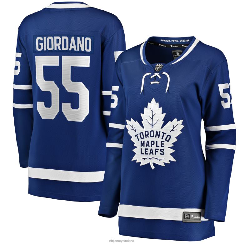 NHL Women Toronto Maple Leafs Mark Giordano Fanatics Branded Blue Home Breakaway Player Jersey D002V1793 Clothing