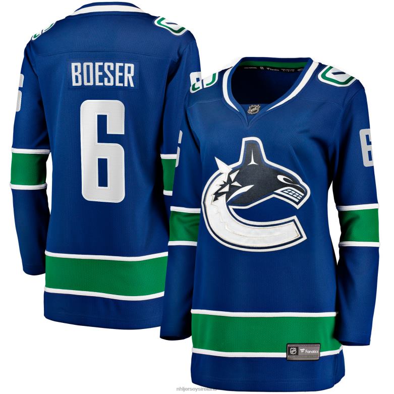 NHL Women Vancouver Canucks Brock Boeser Fanatics Branded Blue Home Breakaway Jersey D002V2144 Clothing
