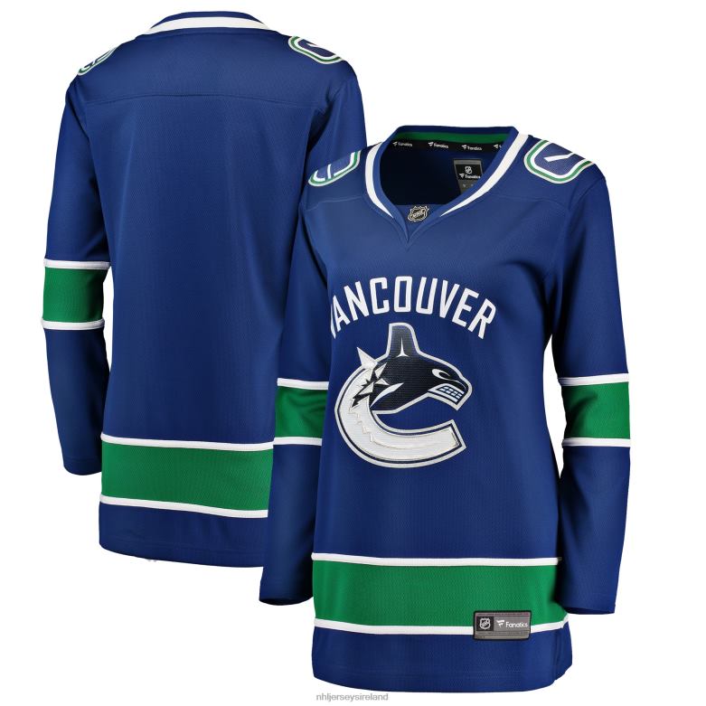 NHL Women Vancouver Canucks Fanatics Branded Blue Breakaway Home Jersey D002V1377 Clothing