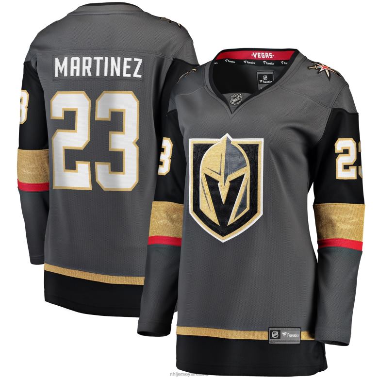 NHL Women Vegas Golden Knights Alec Martinez Fanatics Branded Gray Breakaway Alternate Player Jersey D002V1675 Clothing